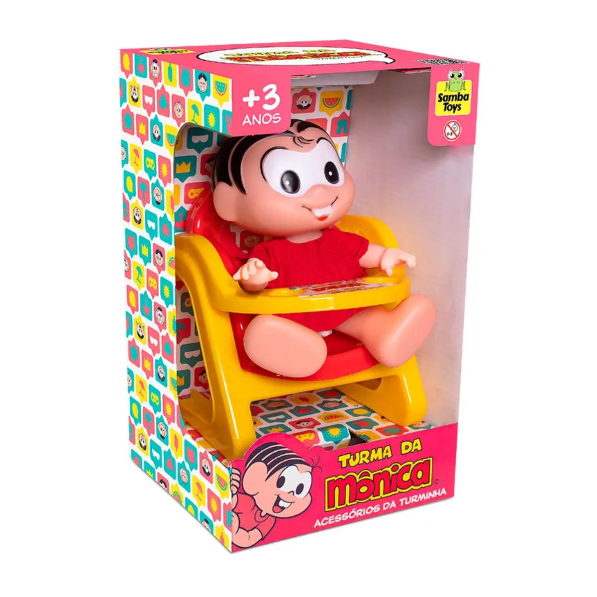 Boneca Turma Da Mônica Mini Cadeira De Papinha - Samba Toys Boneca Turma Da Mônica Mini Cadeira De Papinha - Samba Toys